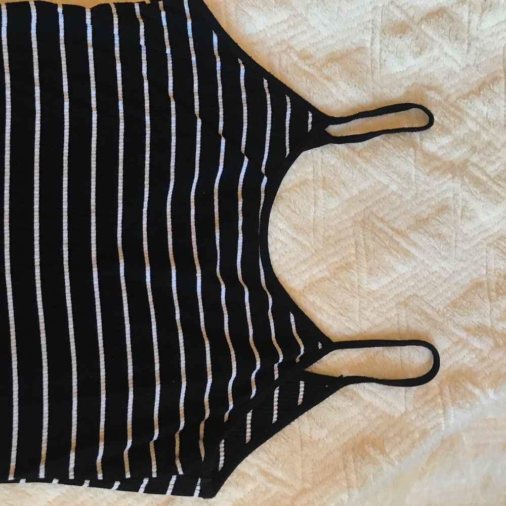 b/w striped one piece, S